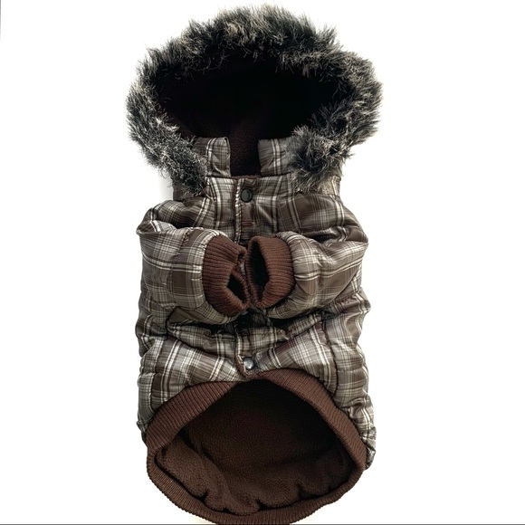 | pup plaid fur-lined parka | - Picture 2 of 13